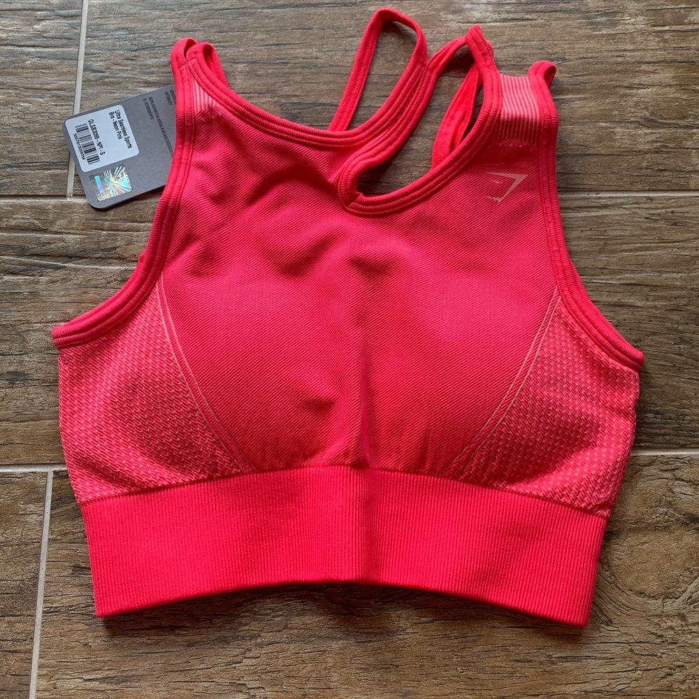 NWT Gymshark Neon Pink Ultra Seamless Sports Bra